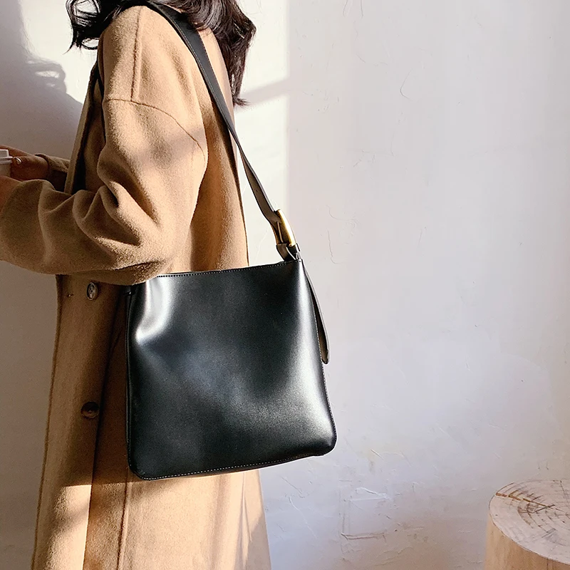 

Сумка для покупок SEETIC женская, однотонный саквояж, вместительная Многофункциональная Кожаная сумочка на плечо