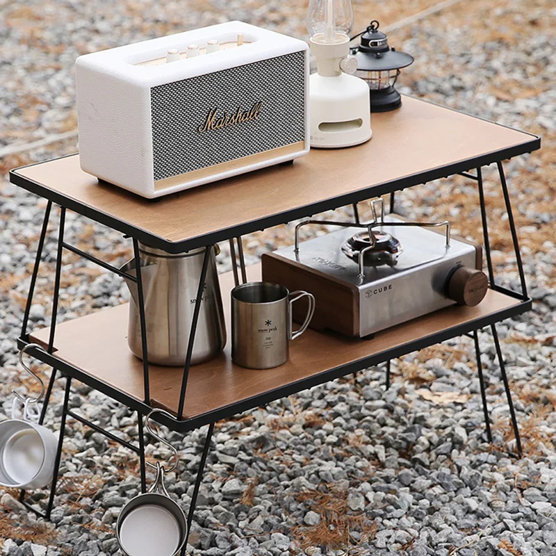 

Foldable Aluminium Camping Table Outdoor Bbq Wood Small Coffee Table Cooking Utensils Fishing Mesas Plegables Picnic Desk JD50ZZ