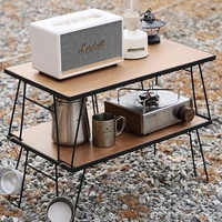foldable aluminium camping table outdoor bbq wood small coffee table cooking utensils fishing mesas plegables picnic desk jd50zz