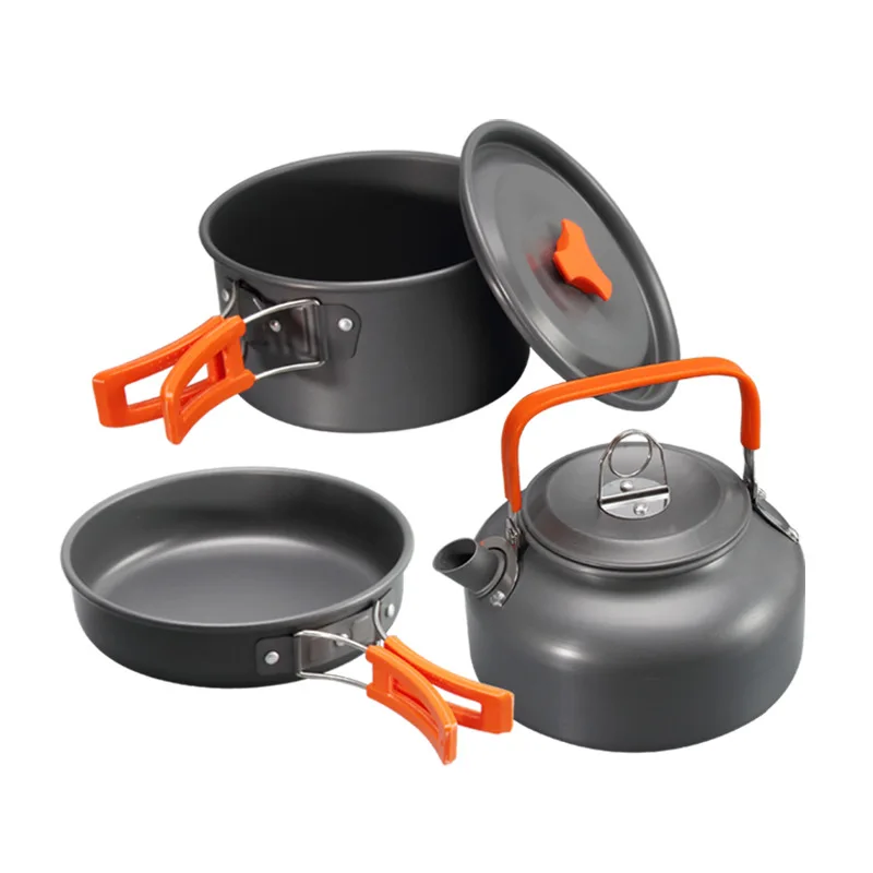 Набор посуды для кемпинга на 3 персоны из сплава|fry pot|outdoor kettle campingpicnic outdoor |