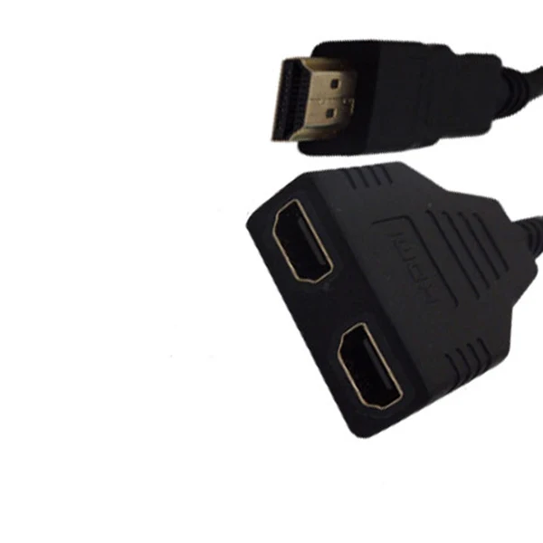 

1080P HDMI Port Male to 2 Female 1 In 2 Out Splitter Cable Adapter Converter