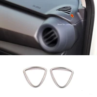 for nissan kicks 2017 2021 stainless steel lhd car front small air outlet decoration cover trim car styling accessories 2pcs