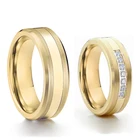 Кольцо из вольфрама для его и ее влюбленных, 1 пара, классические золотые свадебные кольца для пары для мужчин и женщин, на годовщину