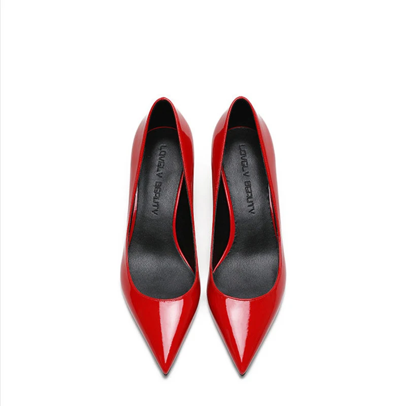 Туфли женские на шпильке 5 см лакированная кожа цвет в ассортименте