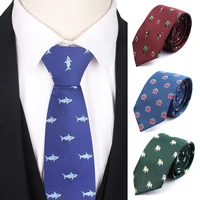 jacquard cartoon tie for men women fashion skinny necktie casual men neck ties for wedding party slim boys ties animal gravatas