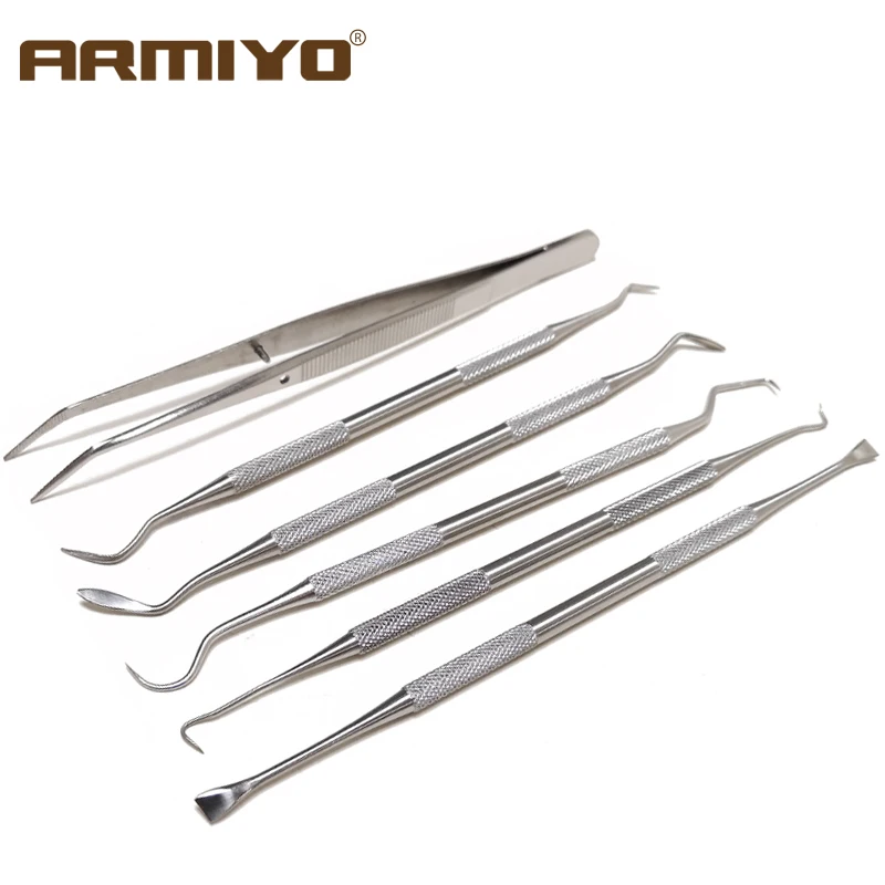 

Двусторонний Набор для очистки Armiyo, твердый инструмент из нержавеющей стали 170 мм, Длина 6,7 дюйма, тактические аксессуары для охоты