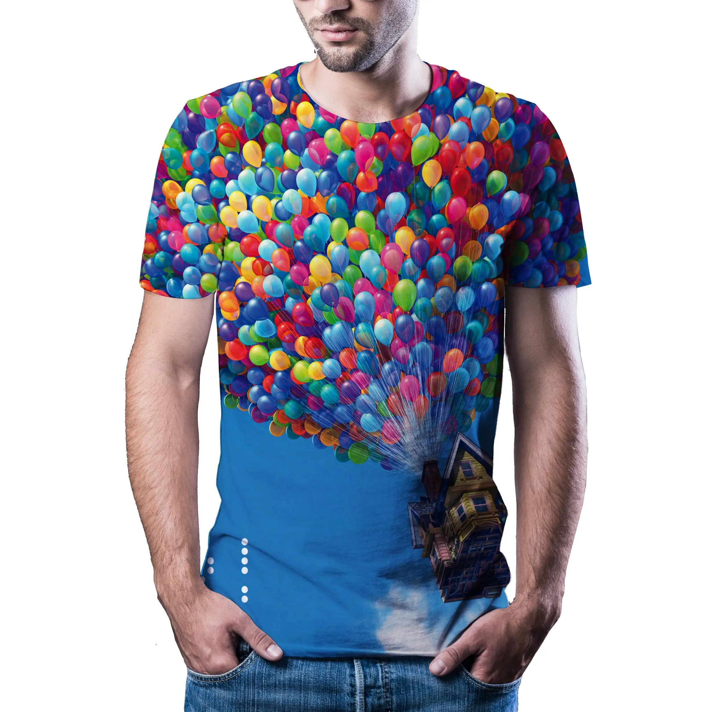 

New youth leisure and vacation fashion T-shirt in summer 2020 3D printed quick drying T-shirt