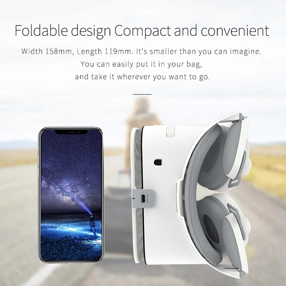 Новые очки виртуальной реальности Shinecon Pro 3D картонные гарнитура виртуальные для