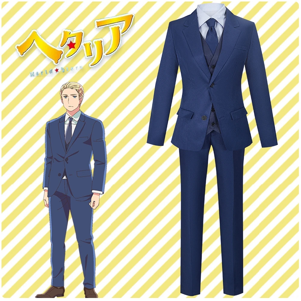 Костюм Hetalia World Stars для мужчин и женщин официальный Повседневный приталенный