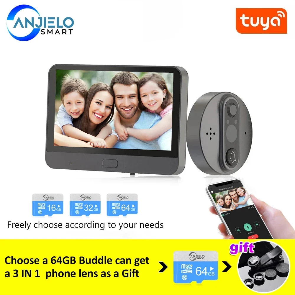 

Беспроводной видеоглазок для входной двери с Wi-Fi