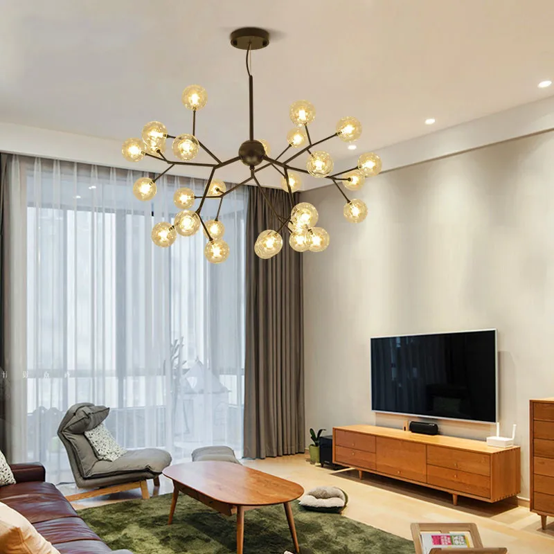 Светодиодная Подвесная лампа в форме молекул пузырьков дизайнерский потолочный