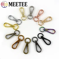 103050pcs meetee 13mm metal buckle lobster clasp swivel trigger collar clips bags snap hooks diy leather sewing accessories