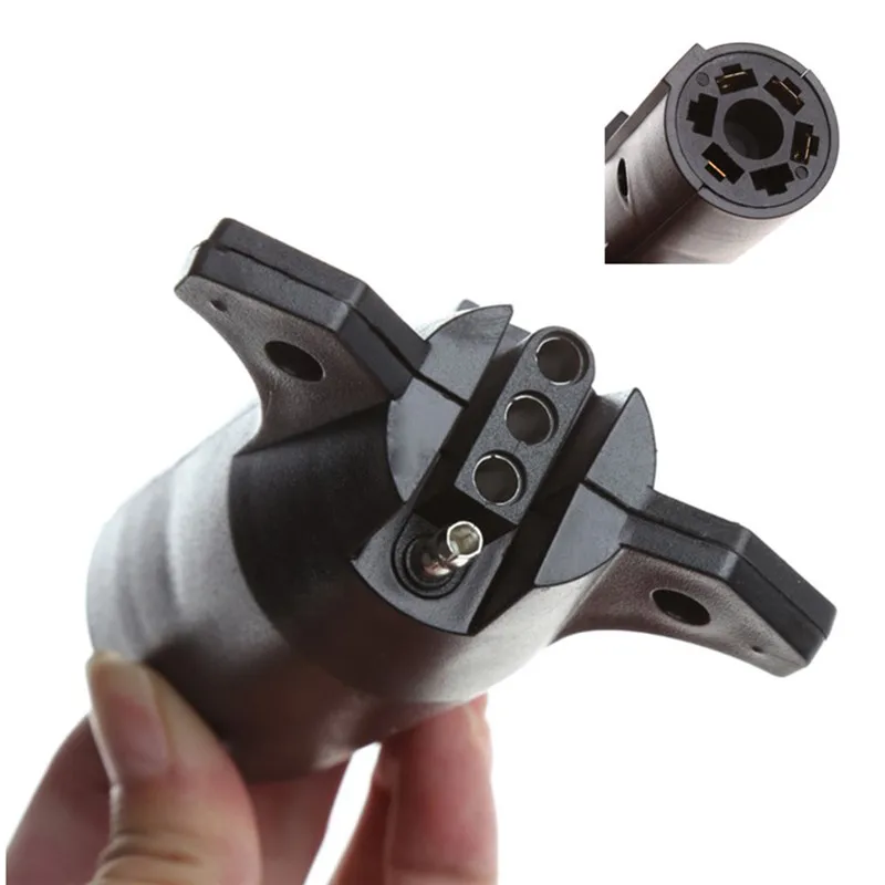 Caravan Truck Plug Electric Trailer Plastic 7-Pole Wiring Connector End To 4 Way Flat Adapter Auto Accessories | Автомобили и