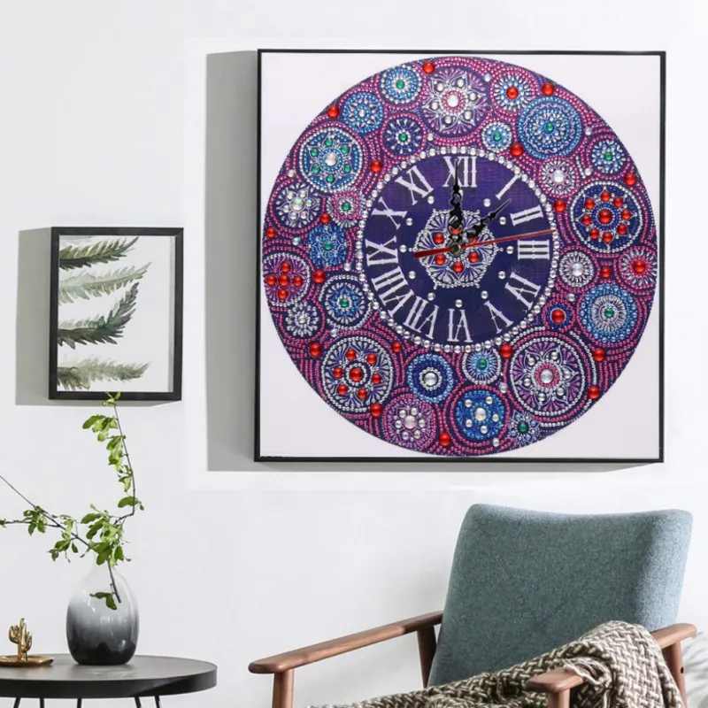 

35X35cm DIY Handmade Diamond Painting Cross Stitch Shaped Drill Bell Strap Moving Arts,CraftsWall Hanging Home Decorations