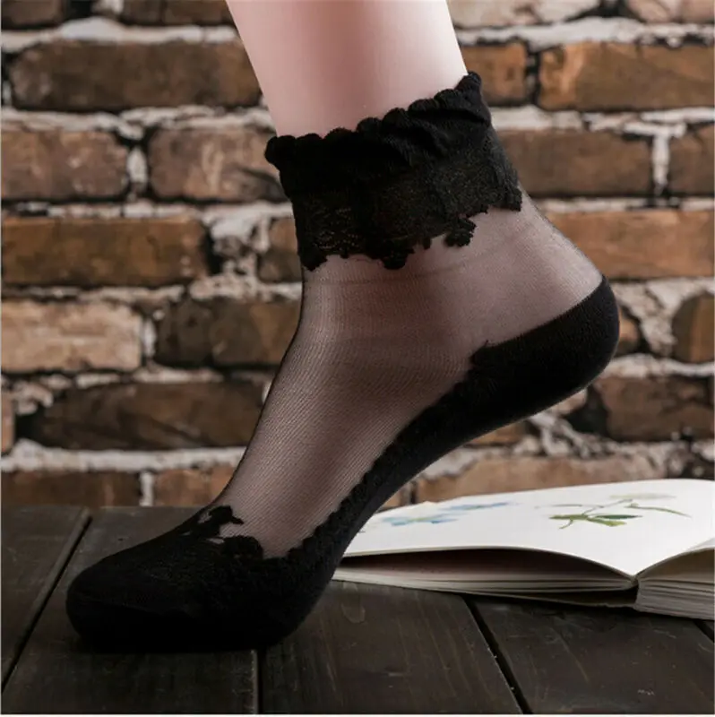 Женские Прозрачные ультратонкие красивые эластичные прозрачные кружевные