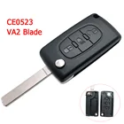 3 кнопки дистанционного флип ключ чехол для Citroen C4 Grand Picasso C5 C6 C8 автомобиль дистанционного брелок в виде ракушки крышка светильник символ VA2 лезвие CE0523
