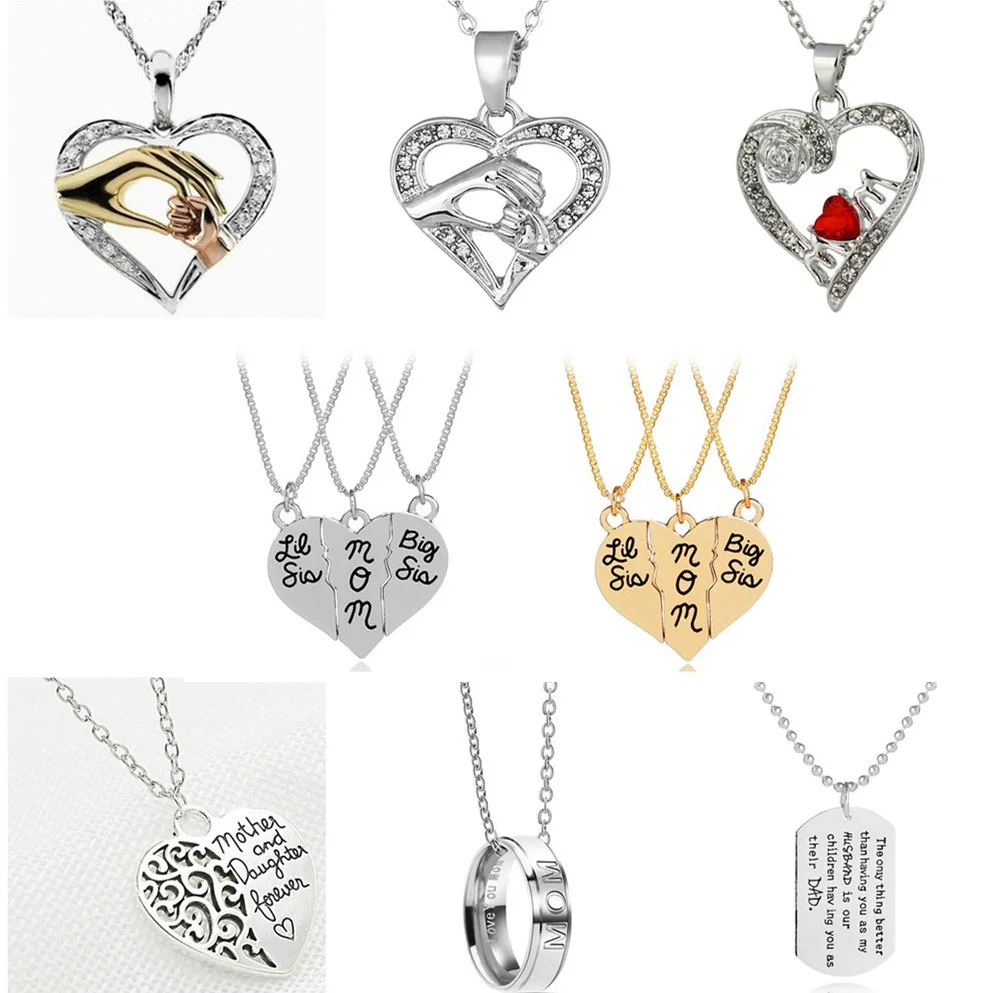 Винтажные ожерелья Collare для мамы и ребенка с кристаллами ручной работы кулон в