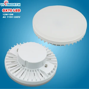 Светодиодная лампа VisWorth GX70, 12 Вт, 15 Вт, лампа для шкафа SMD2835, светодиодные лампы переменного тока 110 В, 220 В, домашнее освещение с теплым и холодным белым светом