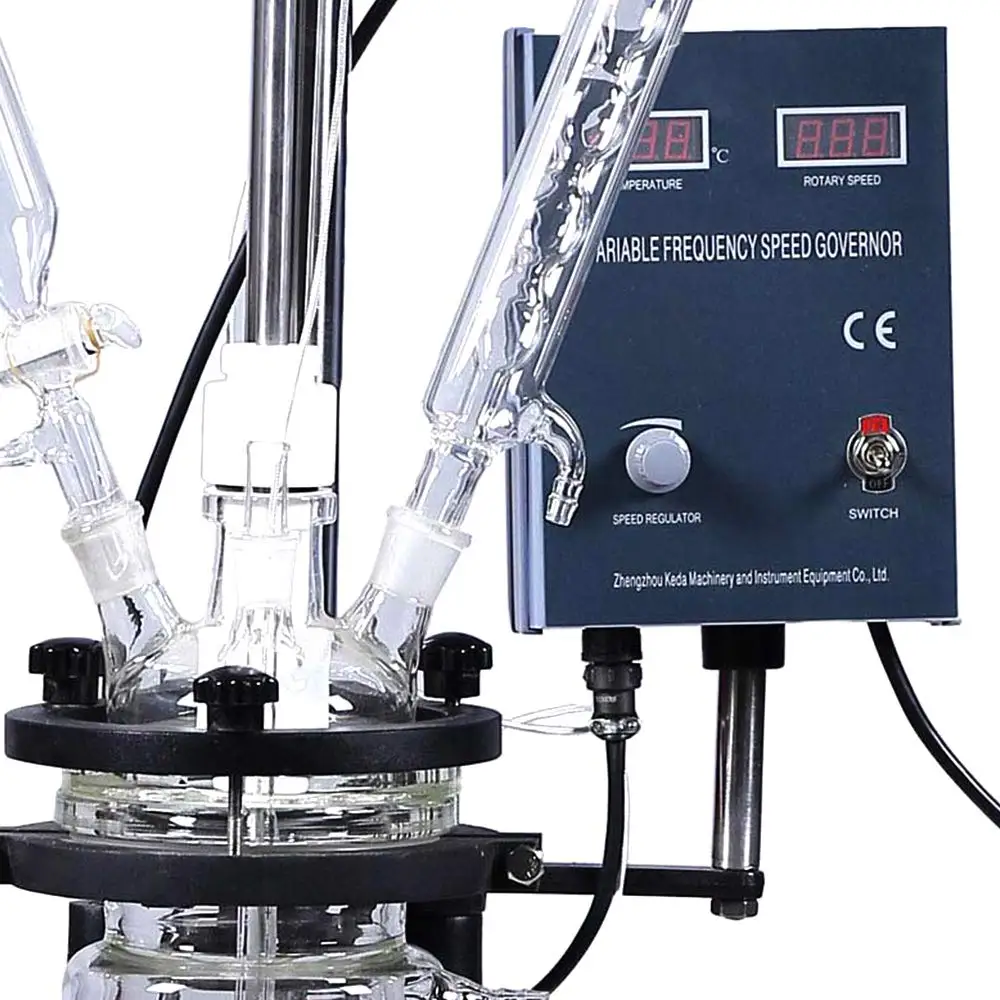 Двухслойный цилиндрический стеклянный реактор типа оболочки блок химической