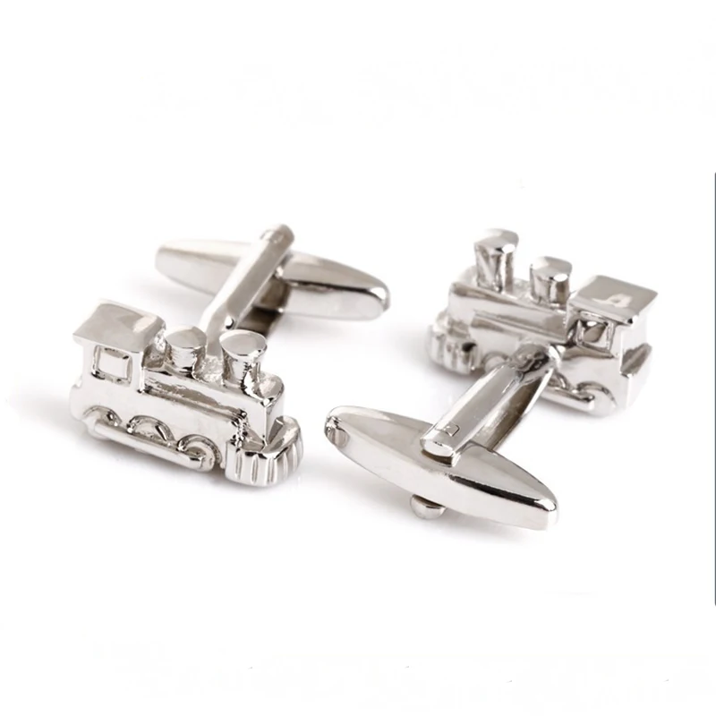 Новинка дизайнерские серебряные мужские рубашки в виде локомотивного поезда со