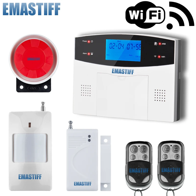 Wifi GSM PSTN сигнализация Беспроводная и Проводная детекторы сигнализация Умный дом релейный выход приложение английский/русский/испанский/Франция/Итальянский