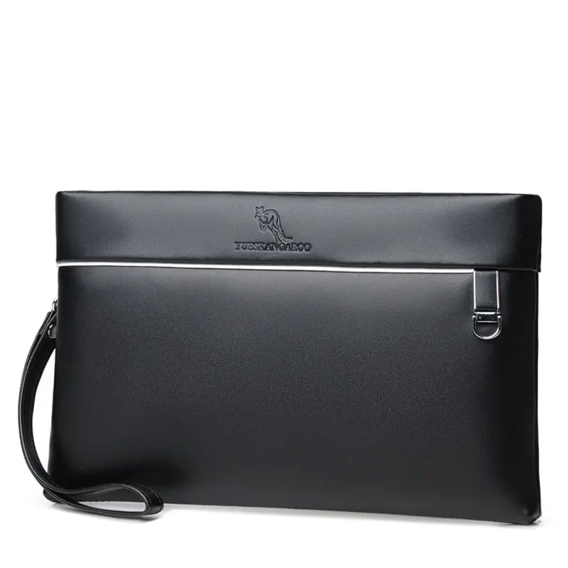 Мужская сумка из воловьей кожи конверт натуральной большой вместительный карман