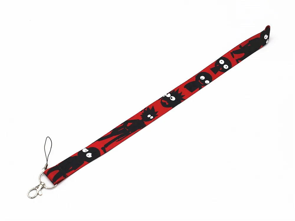 Lanyard B Мультяшный Рик и Морти ремешок на шею ремешок для мобильного телефона держатель ID значок веревка милый брелок - Цвет: Lanyard B