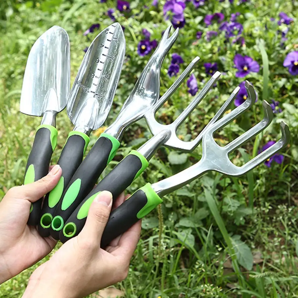 

Gardening Tool Combination Set For Weeding Loose Soil Garden Shovel Stainless Steel Four-piece Set Of Sea Tools