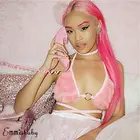 Кроп-топ женский без рукавов с открытой спиной и лямкой на шее