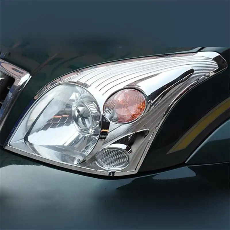 

Chrome Headlight Cover For Toyota Land Cruiser 120 Prado 120 2003 2004 2005 2006 2007 2008 2009 Car-styling Tuning Accessories