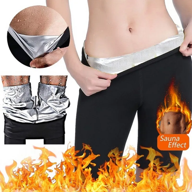 Купи Sauna Leggings for Women Sweat Pants High Waist Compression Slimming Hot Thermo Workout Training Capris Body Shaper Fat Burn Gym за 510 рублей в магазине AliExpress