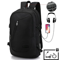 nancy tino business casual travel computer backpack with usb charging oxford cloth anti theft lock student school bag