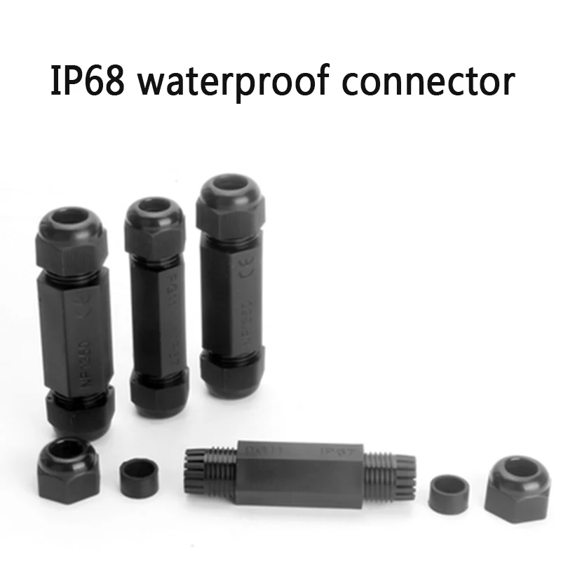 

1PCS IP67 Waterproof Straight Connector Junction Box Electrical Wire Cable Connector PG11/13 Outdoor Plug Socket Terminal Block