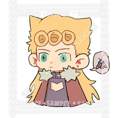 

Anime JoJo's Bizarre Adventure Stardust Crusaders Giorno Giovanna Cosplay Cartoon Acrylic Keychain Acrylic Bag Pendant Keyring