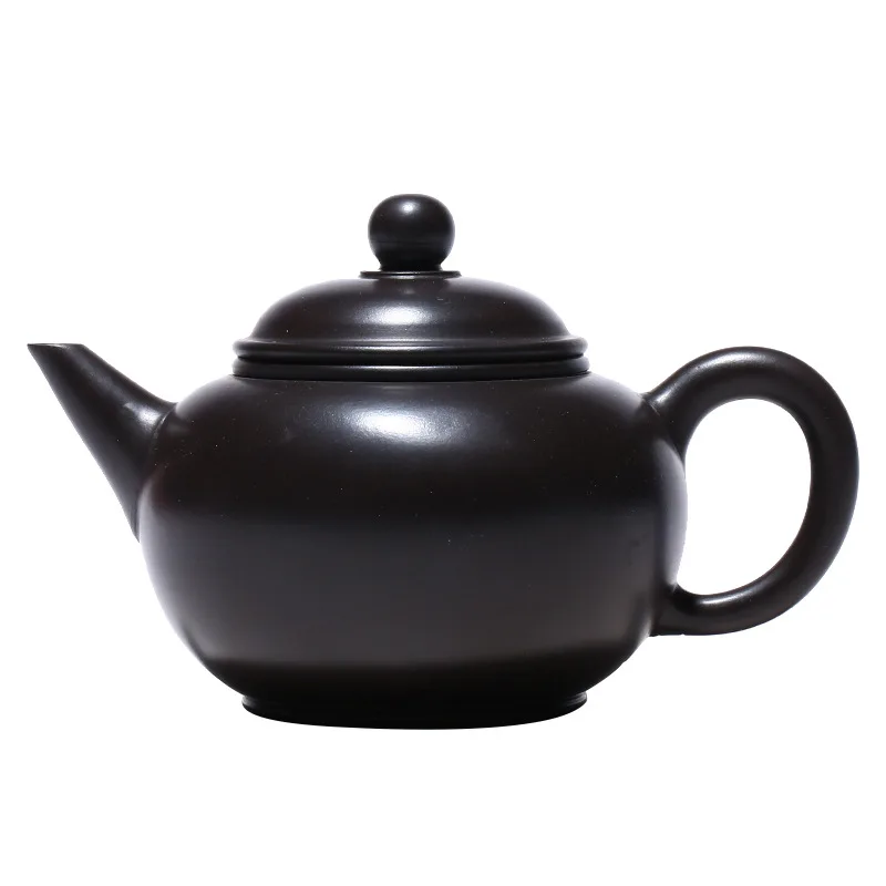 

Yixing Zisha teapot raw ore black mud handmade horizontal teapot brewing teapot travel tea set