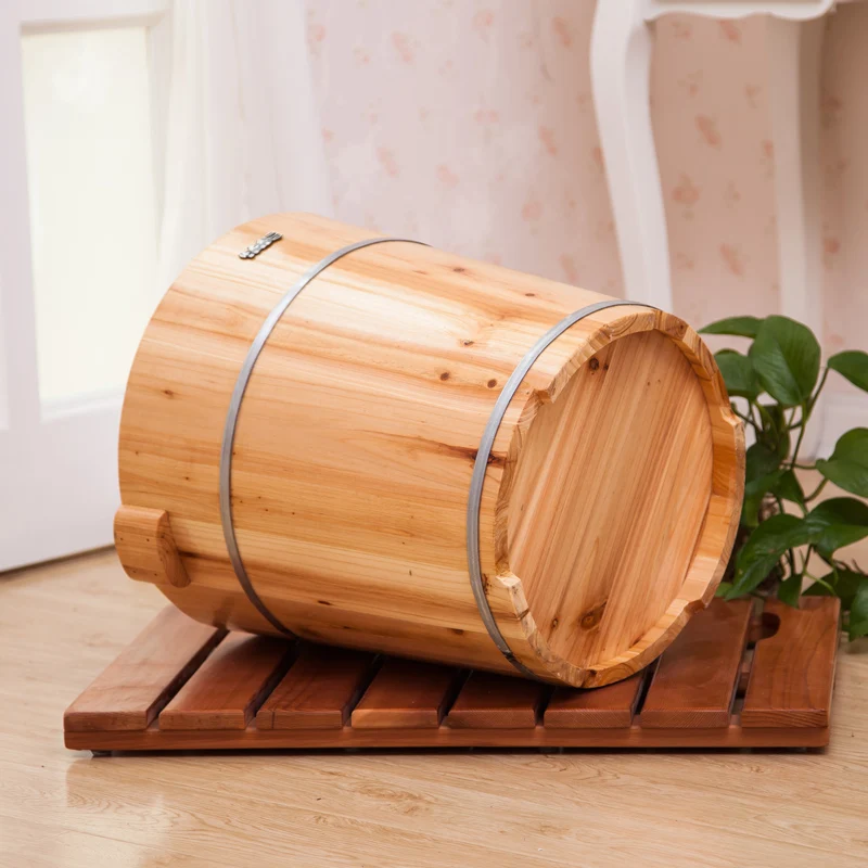 Бочка для ног High Fir бочка деревянная ванна дома с крышкой|Надувные и переносные