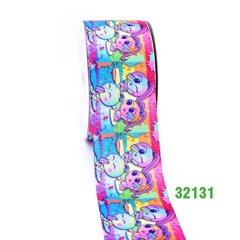 50 ярдов мультфильм напечатанный grosgrain ленты 32163 - Цвет: 32131