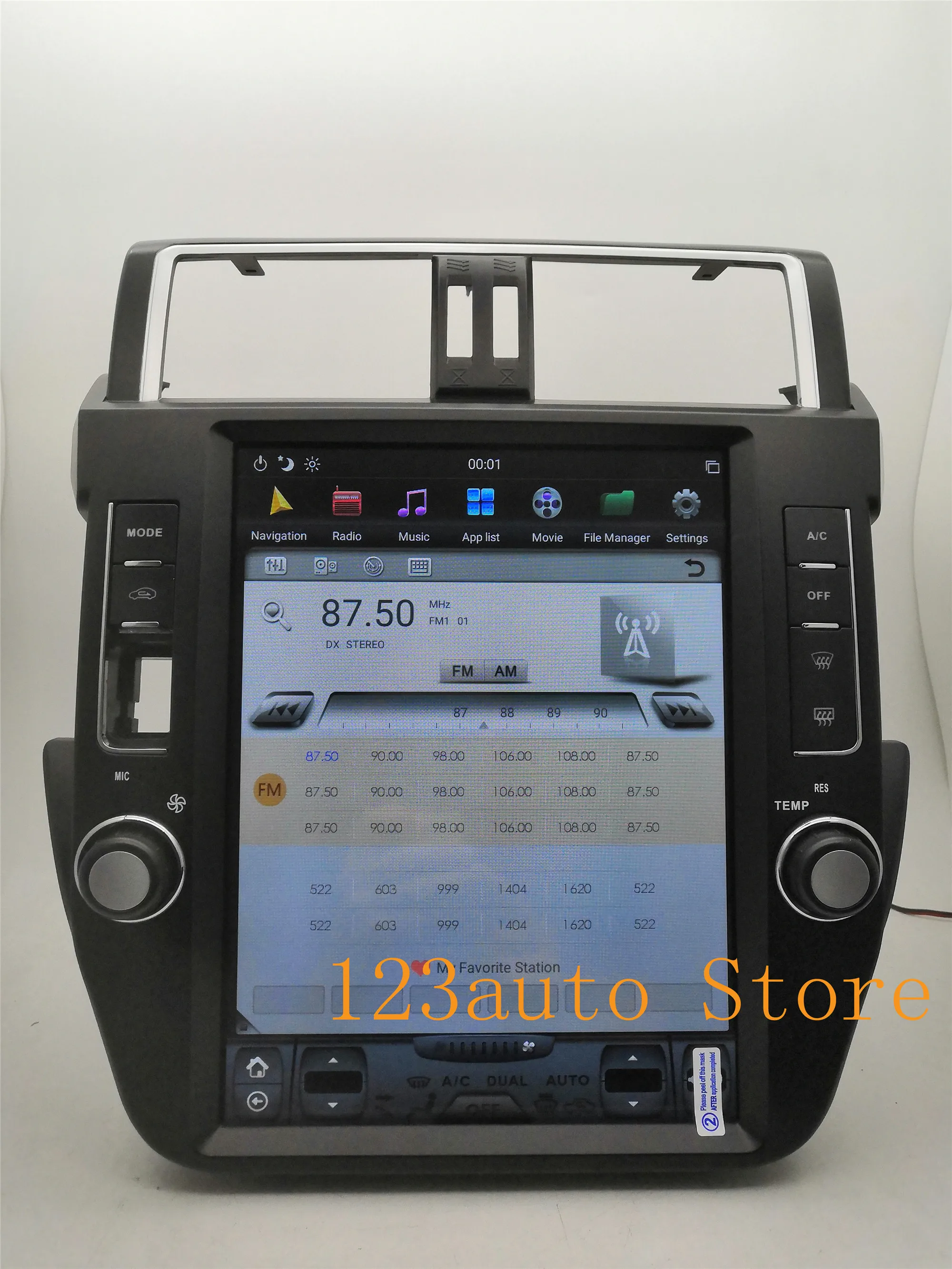 12,1 дюймов вертикальный Tesla стиль Android 8,1 Авто DVD gps PX6 ips для TOYOTA Land Cruiser Prado 150 радио