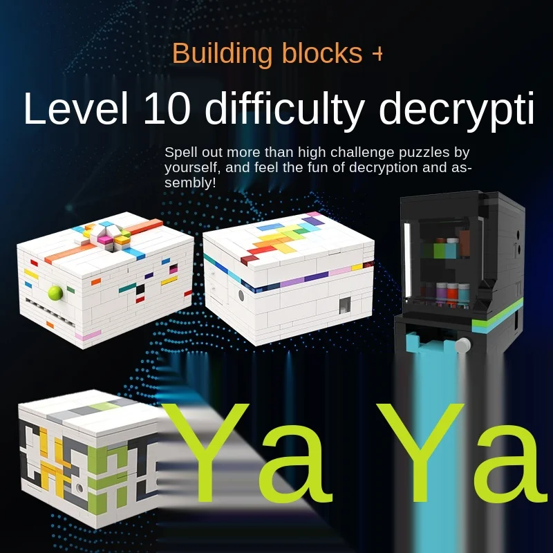 

Puzzle 10 Level Difficulty Decryption Puzzle Box Brainy Building Blocks Rainbow Road Decompression Toy High Difficulty
