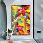 Настенный Художественный Холст принты животных на холсте настенные картины на холсте фотографии абстрактный красочный Попугай Плакаты Комнаты Настенный декор