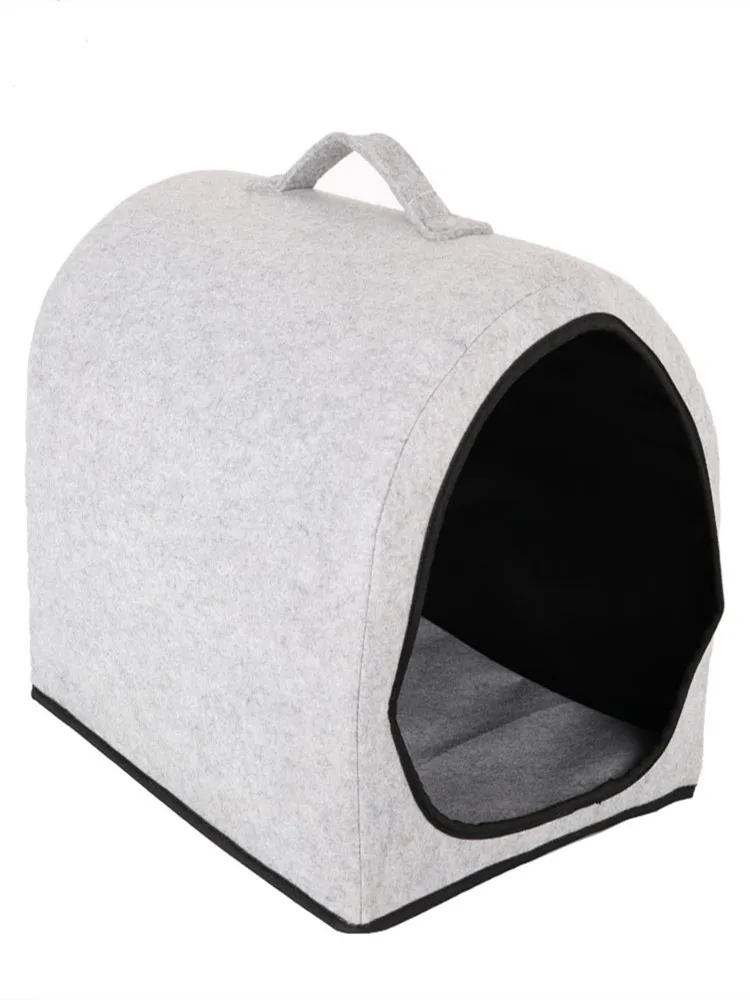 

Hot Sale Felt Pet Bed Dog Cat House Tent Animal Pet Bed Family Organization