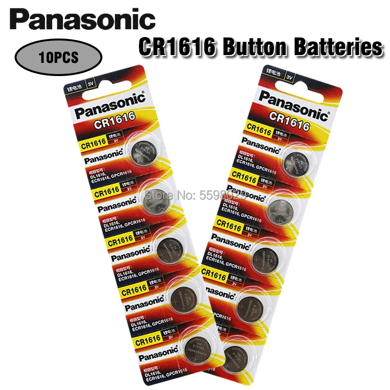 10 шт. Panasonic 100% оригинальная CR1616 Кнопочная батарея для часов автомобильный пульт