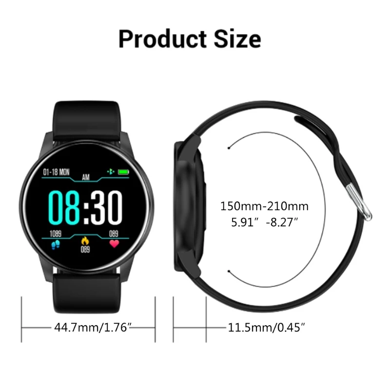 Fitness Tracker 1.3-inch IPS Display IP67 Waterproof Activity Tracker Step Calories Counter Pedometer Heart Rate Monitor
Fitness Tracker 1.3-inch IPS Display IP67 Waterproof Activity Tracker Step Calories Counter Pedometer Heart Rate Monitor