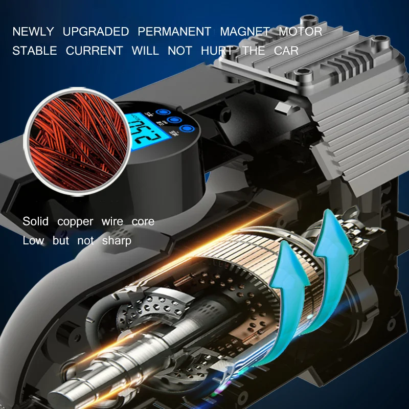 

12V Car Air Pump Wireless Electric Air Pump Portable Car Tire Pump Compessor Tyre Air Pump for Car Auto Motorcycle Bicycle