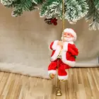 Рождественская электрическая игрушка Санта-Клаус с лестницей для скалолазания, плюшевая кукла, рождественская елка, подвесное украшение сделай сам, детский подарок, товары Вечерние