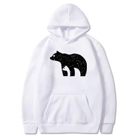 autumn hot sales fashion mom baby bear men hoodies funny polar bear printed hooded coat casual graphic hipster sweatshirt