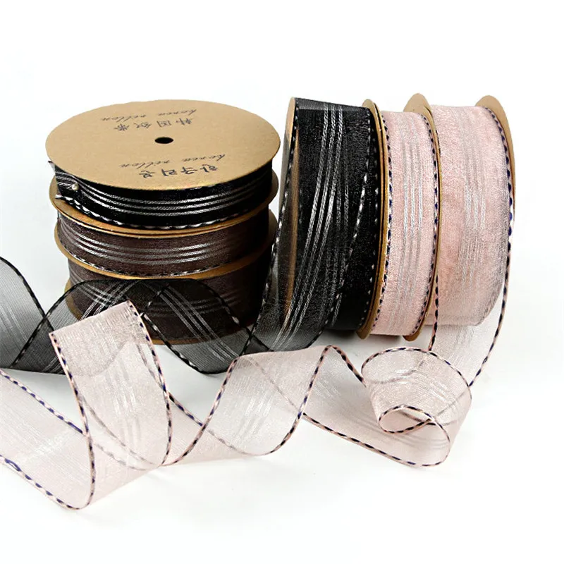 

10Yard 2.5cm 4cm Soft Yarn Organza Ribbon Bowknot Hair Bow Wedding Decoration Gift Ribbon