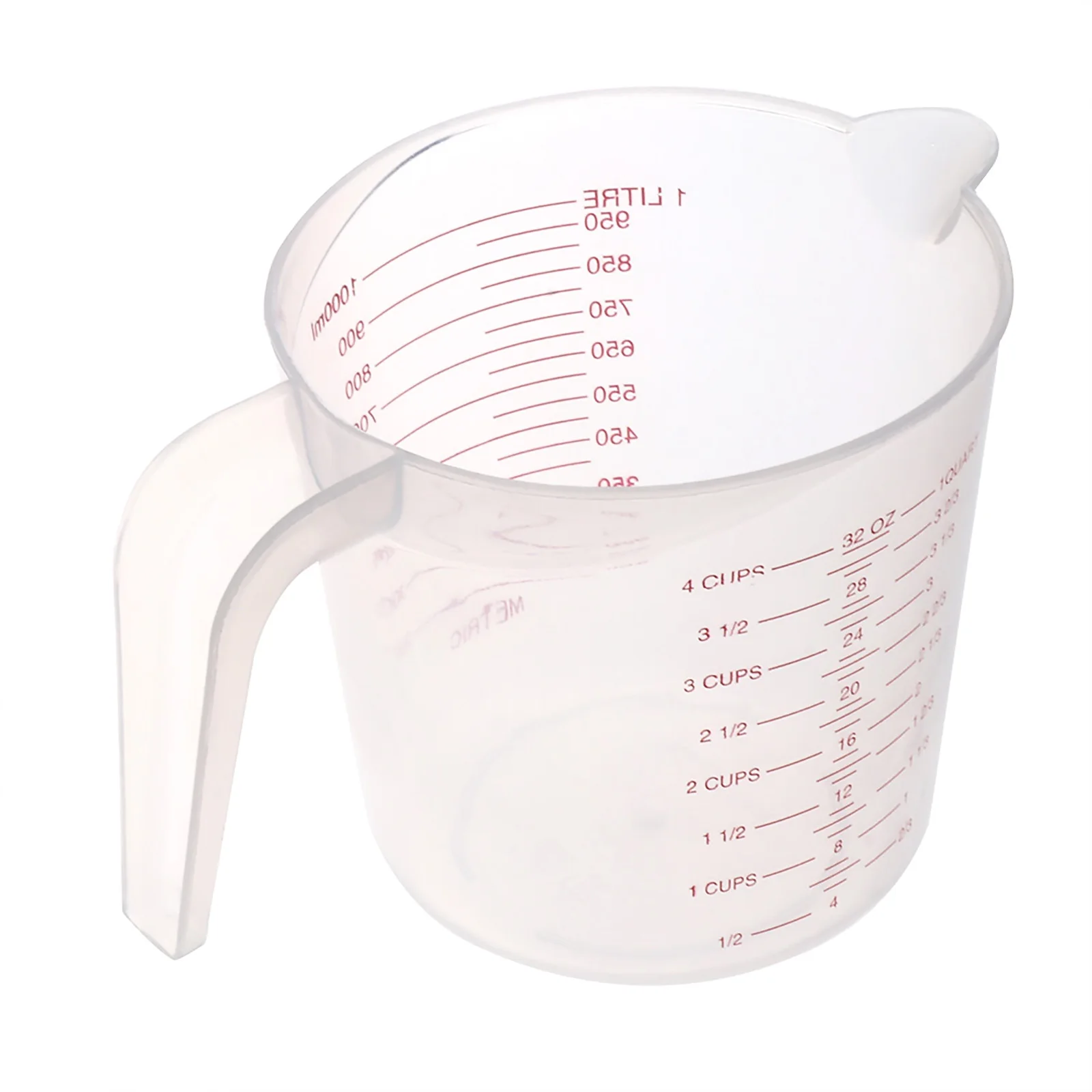 

1L Plastic Measuring Jug Cup Graduated Surface Cooking Bakery Container Learning Stationery Laboratory Supplies