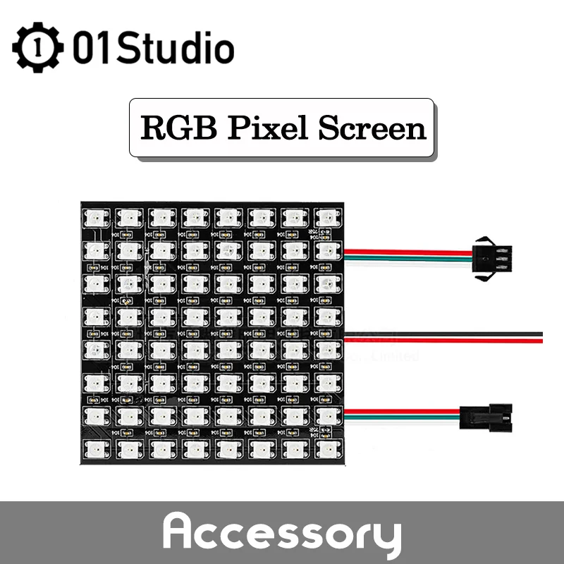 01Studio RGB Pixel Screen Neopixel WS2812B Python MicroBit MicroPython Accessory |