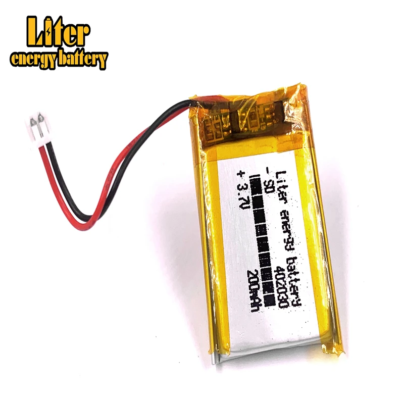 Полимерный литиевый Lipo аккумулятор 3 7 V 200mah 402030 JST 1 25mm заказной CE FCC ROHS MSDS